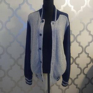 Banana Republic Varsity Sweater Cardigan Bomber